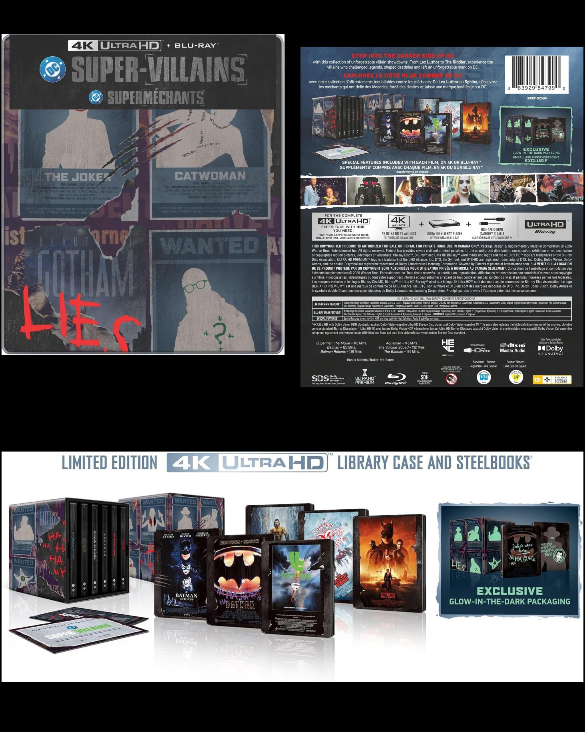🇨🇦 Pre-Order Alert: DC Super-Villains: 6-Film Collection 4K SteelBook