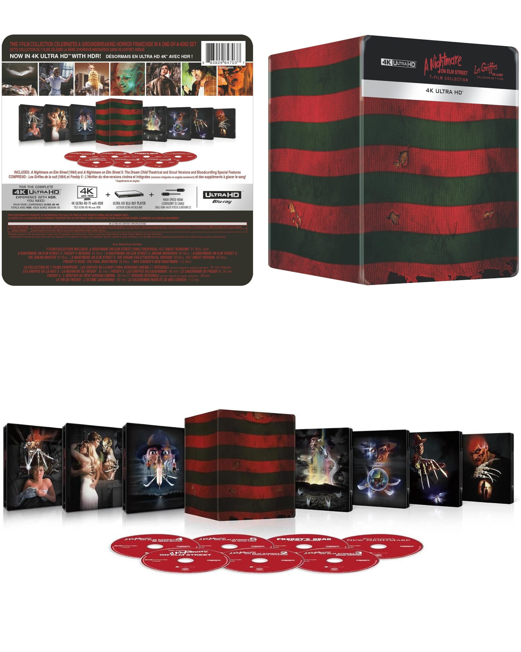 🇨🇦 Pre-Order Alert: A Nightmare on Elm Street 7-Film Collection 4K SteelBook